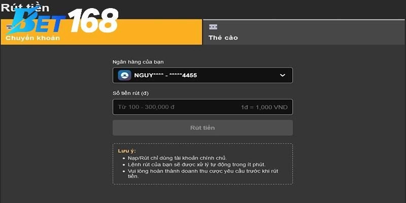 Hướng dẫn cách rút tiền